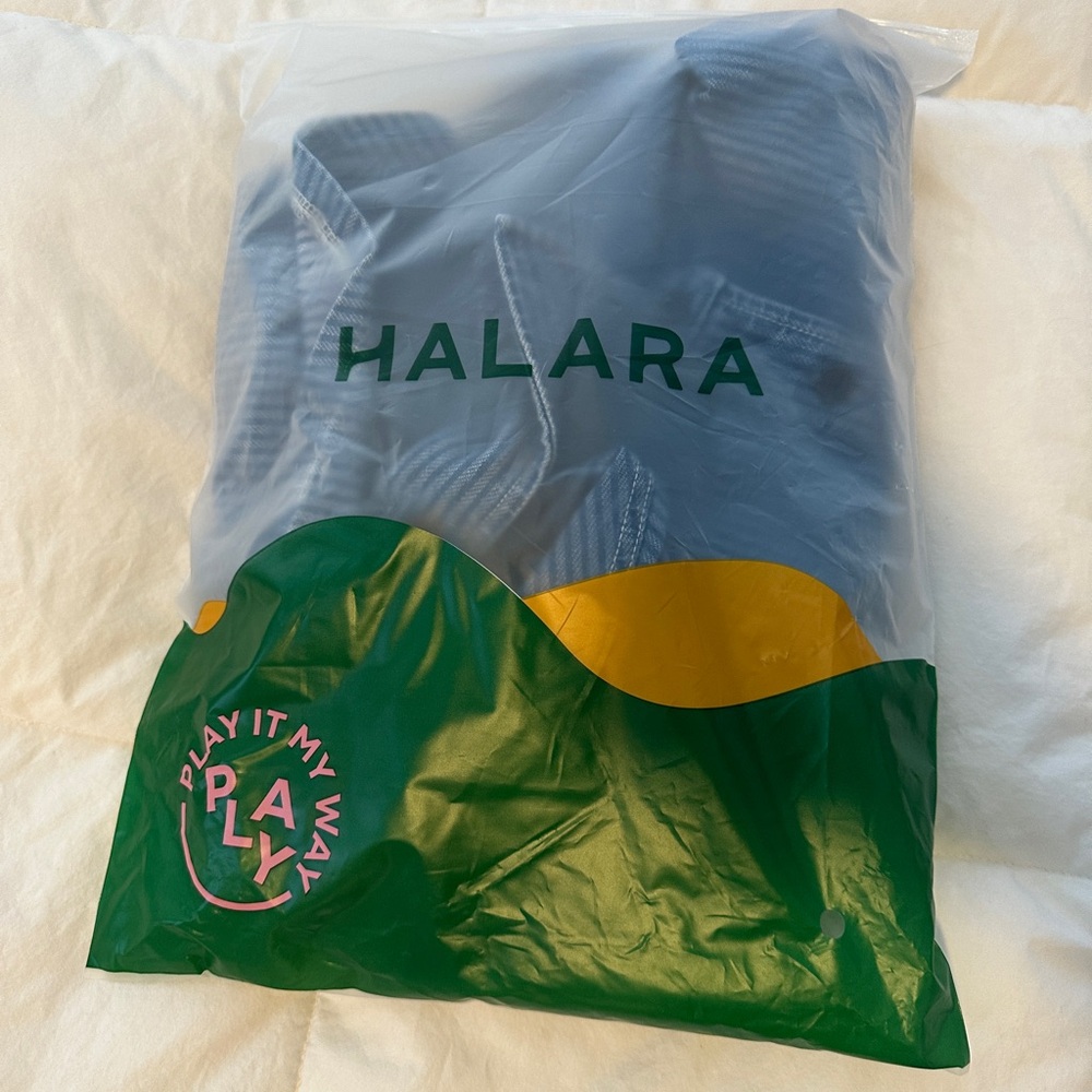 Halara Magic Collared Button Up Lake Side Blue St… - image 2